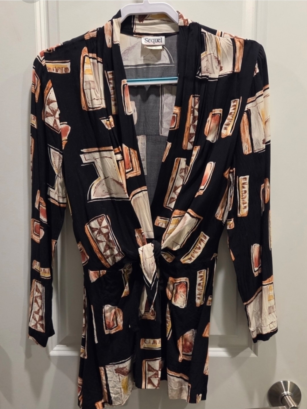 Vintage 80s 90s Abstract Print Blazer